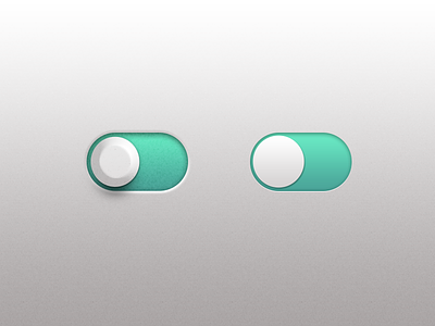 Toggles buttons flat skeuomorphism switches toggles ui