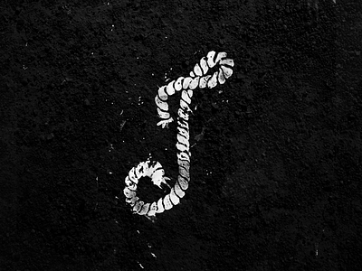 Rope - J rope type typography