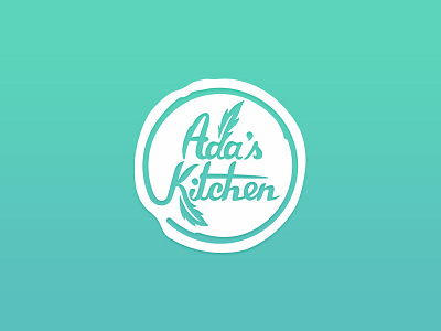 Ada's Kitchen design identity logo restaurant vegan