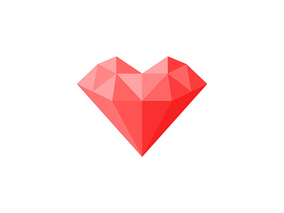 StrongHeart design diamond heart identity logo