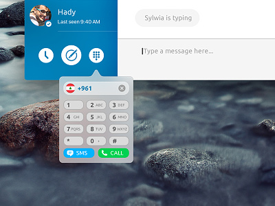 Skype for Mac Concept - Dial Pad app blue concept el capitan mac osx skype ui design