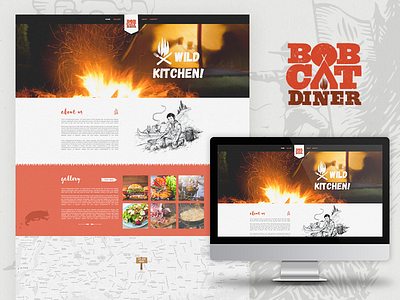 Bobcat Diner - Web design first shot presentation restaurant ui web design wild