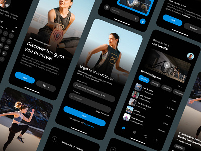 Fitness Application app application body body training design fitness minimal modern trainer ui ux work out