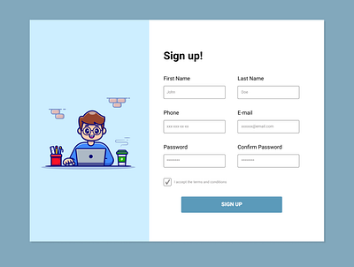 #001 Sign Up Form daily ui challenge dailyui dailyui 001 sign up form