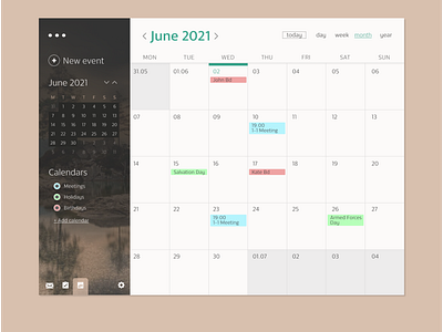 #038 Calendar calendar dailyui dailyui 038 dailyuichallenge