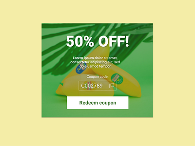 #061 Redeem coupon dailyui dailyui 061 dailyuichallenge