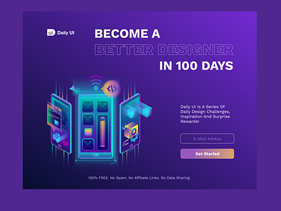 #100 Daily UI Landing Page Redesign