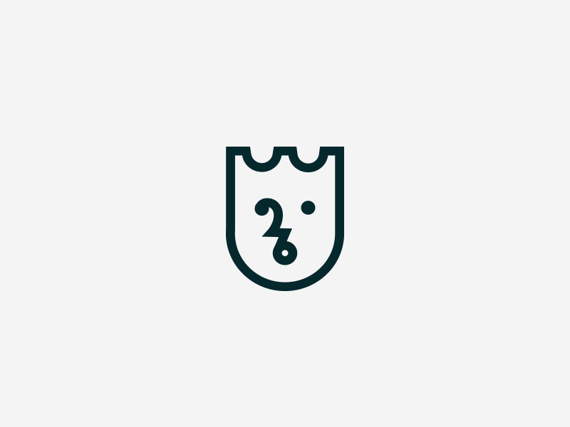 Tulip Crown / King mark symbol flower crown face simple brand mark logotype icon tulip