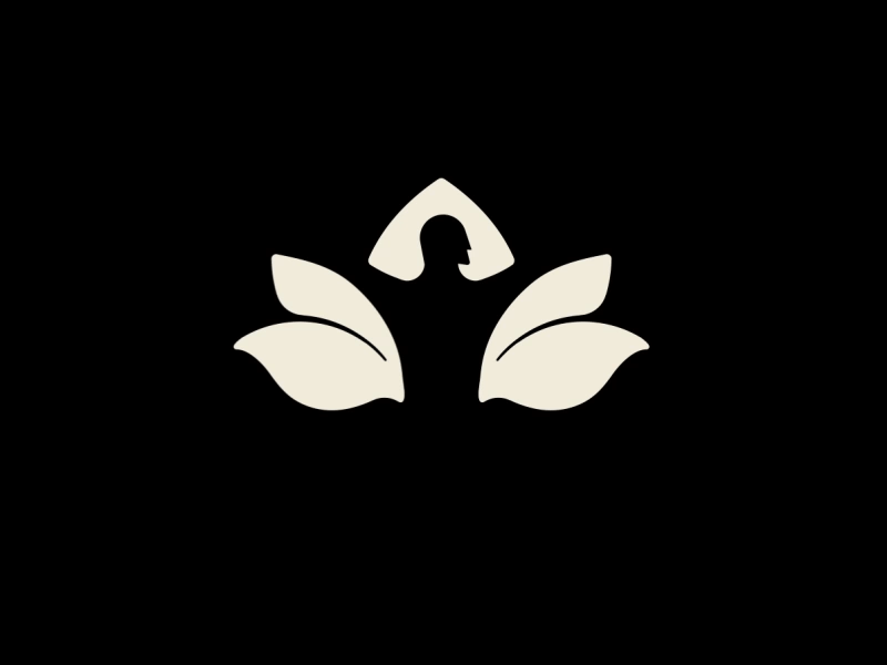 Yoga house brandmark after effects animation brand mark buddha eyes frame by frame gestalt lotus motion negative space yoga zen