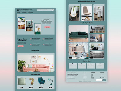 Furniture App Landing Page.