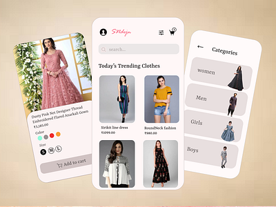 shopcart app fashion app online shop online store uiux