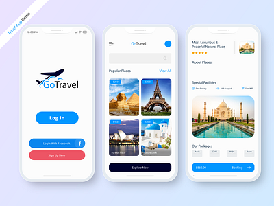 Travel App demo app travel app design travel app ui ui