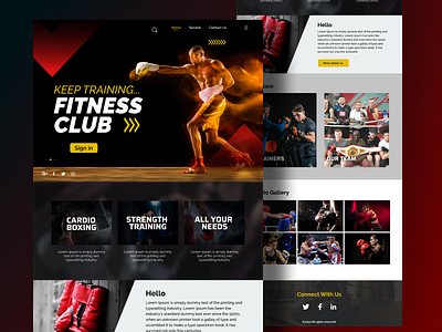 Fitness Club Web Landing Page