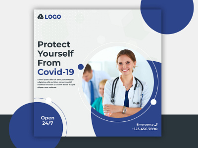 Medical Social Media Banner - Covid-19 banner ads banner design banners covid 19 creative design facebook ads healthcare flyer intagram ads medical medical banner medical design social media post social media post template social media poster social media template template design