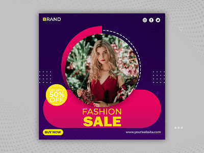 Fashion Sale Social Media Post Templates banner ads banner design banners creative design facebook ads fashion fashion brand fashion design fashion sale banner intagram ads posters promotion banner social media banner social media template template design