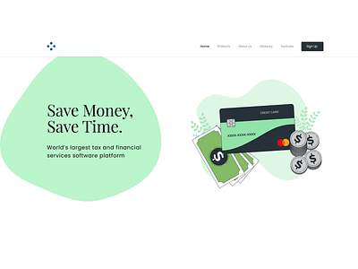 Tax & Finance Services Web Design app design finance money services tax ui ux