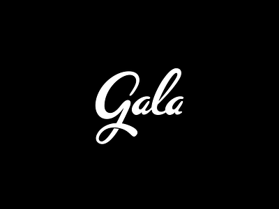 Gala Logo black black and white english gala ice cream lettering logo