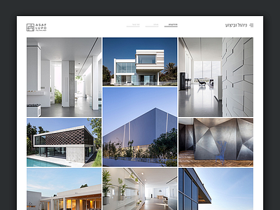 Asaf Lupo Projects Page architecture clean contractor grid minimal projects ui ux website