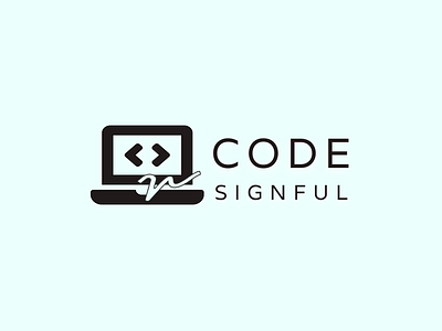 Code Signful Logo Design brand brandidentity branding dailypost designinspiration dribbble graphic design graphicdesign logo logomark minimalist