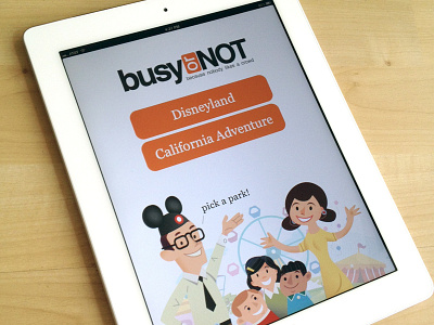 Busy or Not - IOS App disneyland ios phonegap visual design