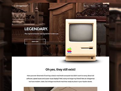 vintagemacs - Daily UI 003 dailyui design desktop landing page mac macintosh ui vintage mac web design website