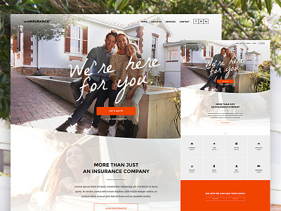 oneINSURANCE Mock design direct response hero insurance layout type ui web website