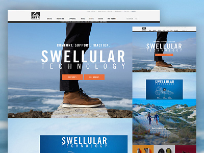 Swellular ecommerce landing page reef surf web