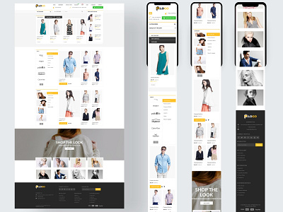 Ecommerce web template web and mobile view design flat graphic design illustration logo minimal typography ui ux website