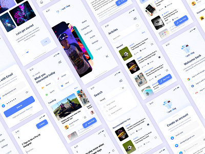 Tech Blog-News app design app design branding design minimal product design typography ui ux website