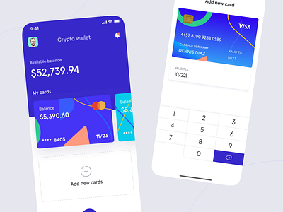Crypto Wallet - Add New Card analytics animation backend bitcoin wallet blockchain btc btc wallet coin crypto crypto app crypto currency crypto exchange crypto trading crypto wallet cryptocurrency ethereum mobile app motion graphics userexperience userinterface