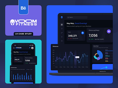 VOOM Fitness Training SaaS App - UX Case Study on Behance animation app behance case study dark sass ui dashboard design fitness fitness analytics fitness sass fitness training musemind personal trainer sass ui ux ux case study voom fitness workout yoga