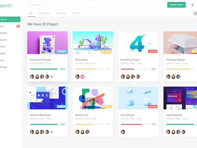 Project Panel - Project Management by Nasir Uddin on Dribbble