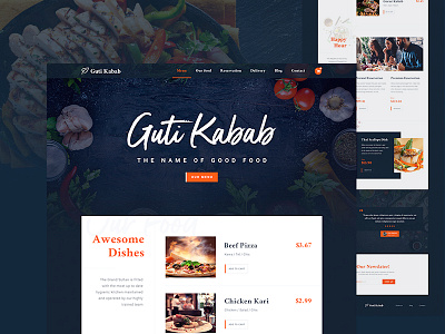 Restaurants Website design by Nasir Uddin on Dribbble