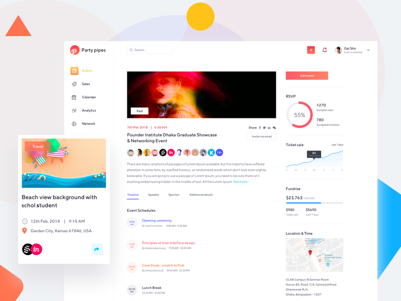 Event page - Event Management Application analytics appointment booking system calender dashboard design agency event event analytics event app event dashboard event landing page event management event page event planner figma design landingpage ui user interface userexperience ux
