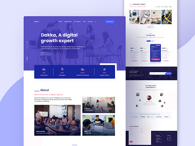 Digital Agency Landing Page 3d agency agency landing page creative agency design design inspiration digital agency digital marketing ecommerce illustration landing page learning app new design pop popular design trend 2021 ui user interface design ux web design