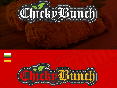 Chicky Bunch Restaurant Creative Typography.