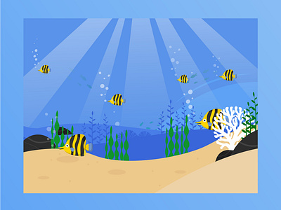 Flat Illustration - Ocean