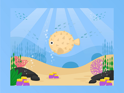 Flat Illustration - Ocean