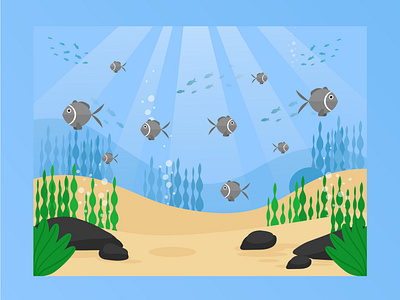 Flat Illustration - Ocean