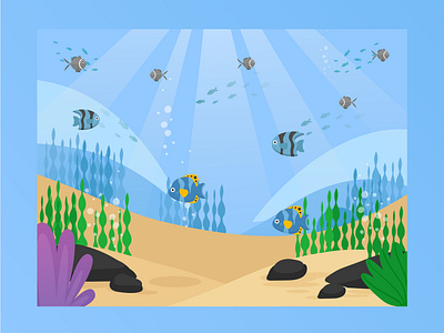 Flat Illustration - Ocean