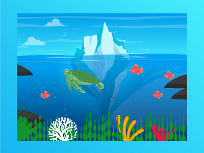 Flat Illustration - Ocean