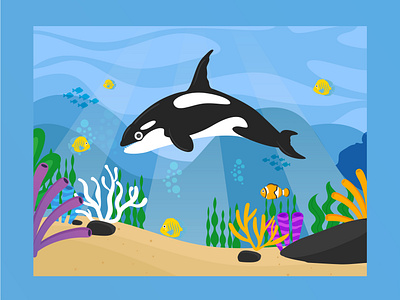 Flat Illustration - Ocean