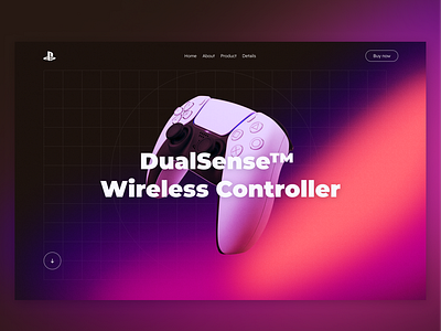 PS5 DualSense Landing Page Design