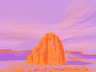 Monument desert digital painting illustration landscape outdoors procreate