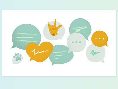social support illustration communicate communication sign language social social support speak speech speech bubbles talk talking texting