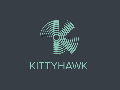 Kittyhawk Logo drone icon k logo motion propeller startup