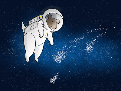 Space things WIP astronaut comet dog explore galaxy outer space space stars