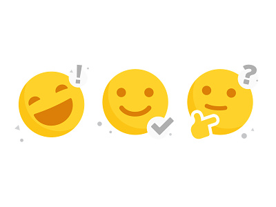 Reactions character content emoji emoji set happy illustration questions vector