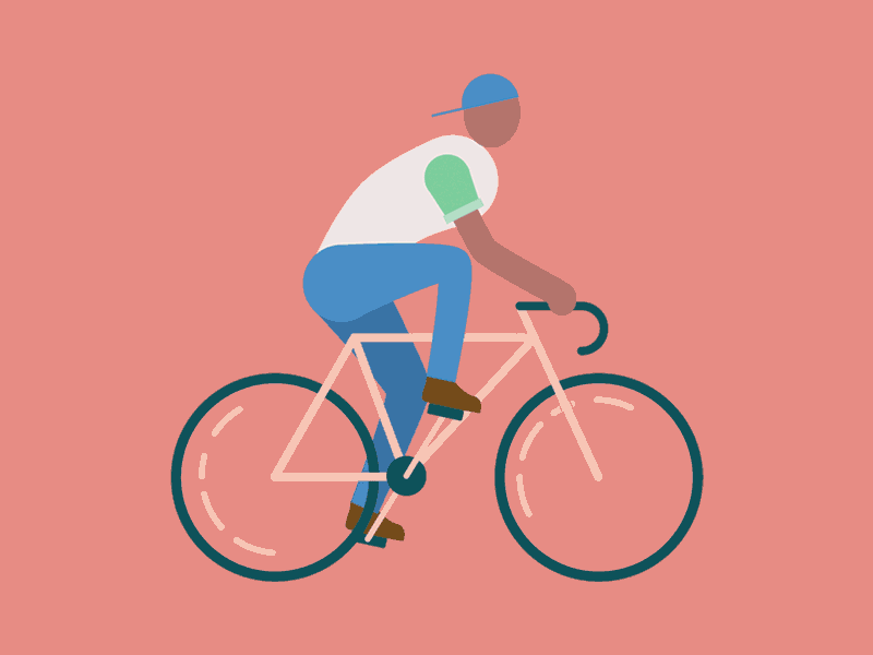 Cycle Boiz animation bicycle bike flat gif illustration