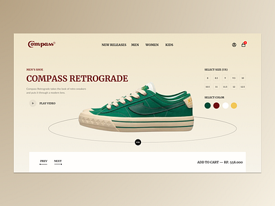 Compass Website Promo Page app branding commerce design e commerce illustration online shoes store ui